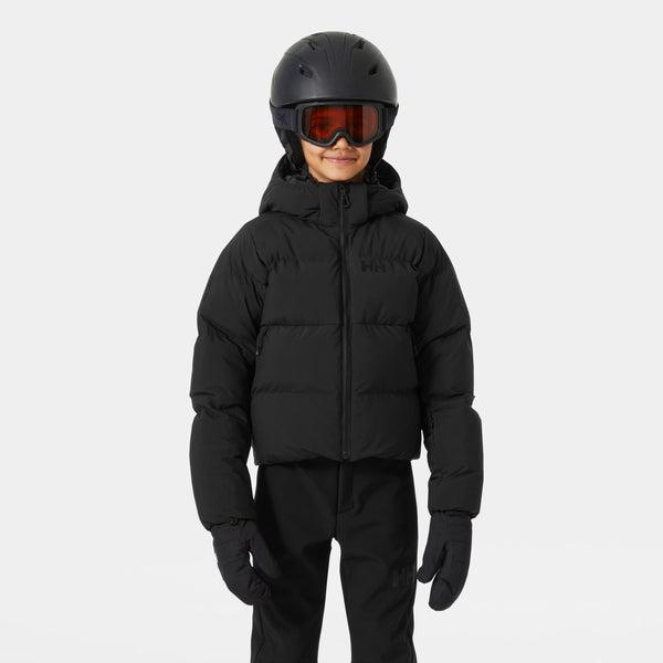 JR GIRL NORA  PUFFY JACKET, BLACK, 140/10