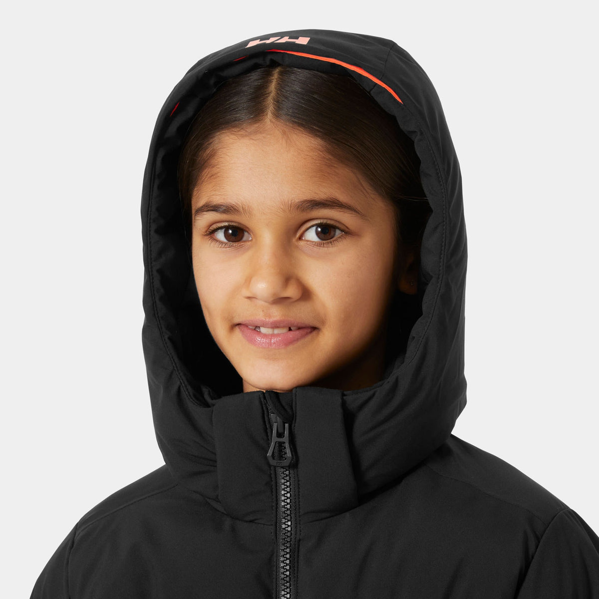 JR GIRL NORA  PUFFY JACKET, BLACK, 140/10