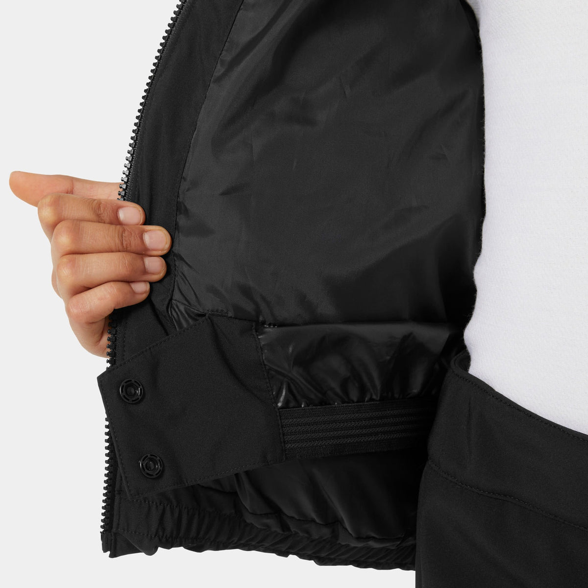 JR GIRL NORA  PUFFY JACKET, BLACK, 140/10