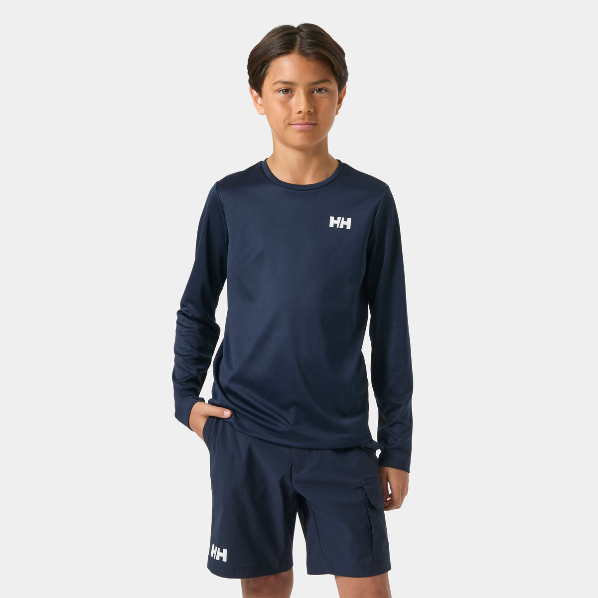 JR HH TECH LS CREW, NAVY, 140/10