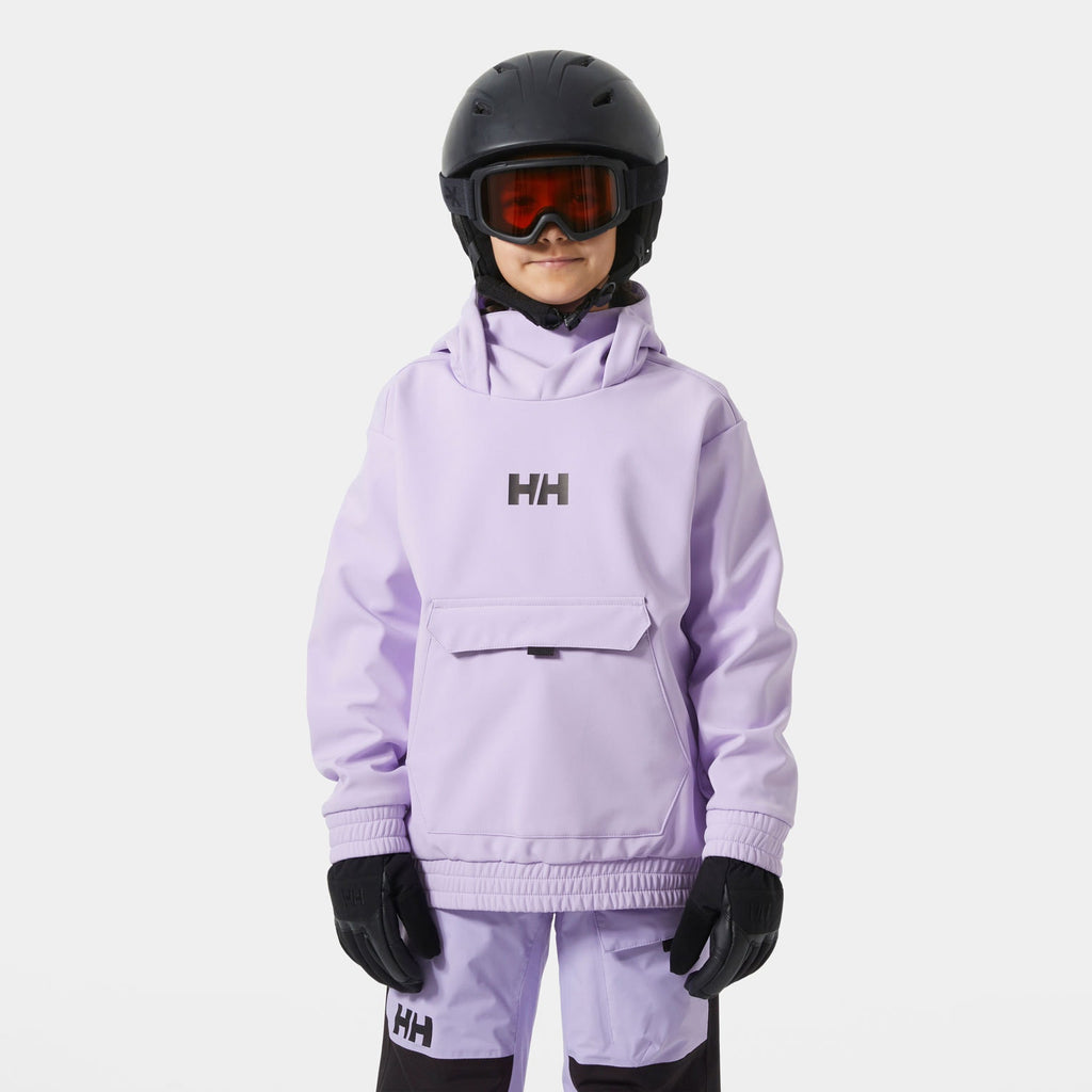 JR POWDER SOFTSHELL HOODIE, BRIGHT LAVE, 164/14