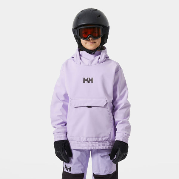 JR POWDER SOFTSHELL HOODIE, BRIGHT LAVE, 164/14