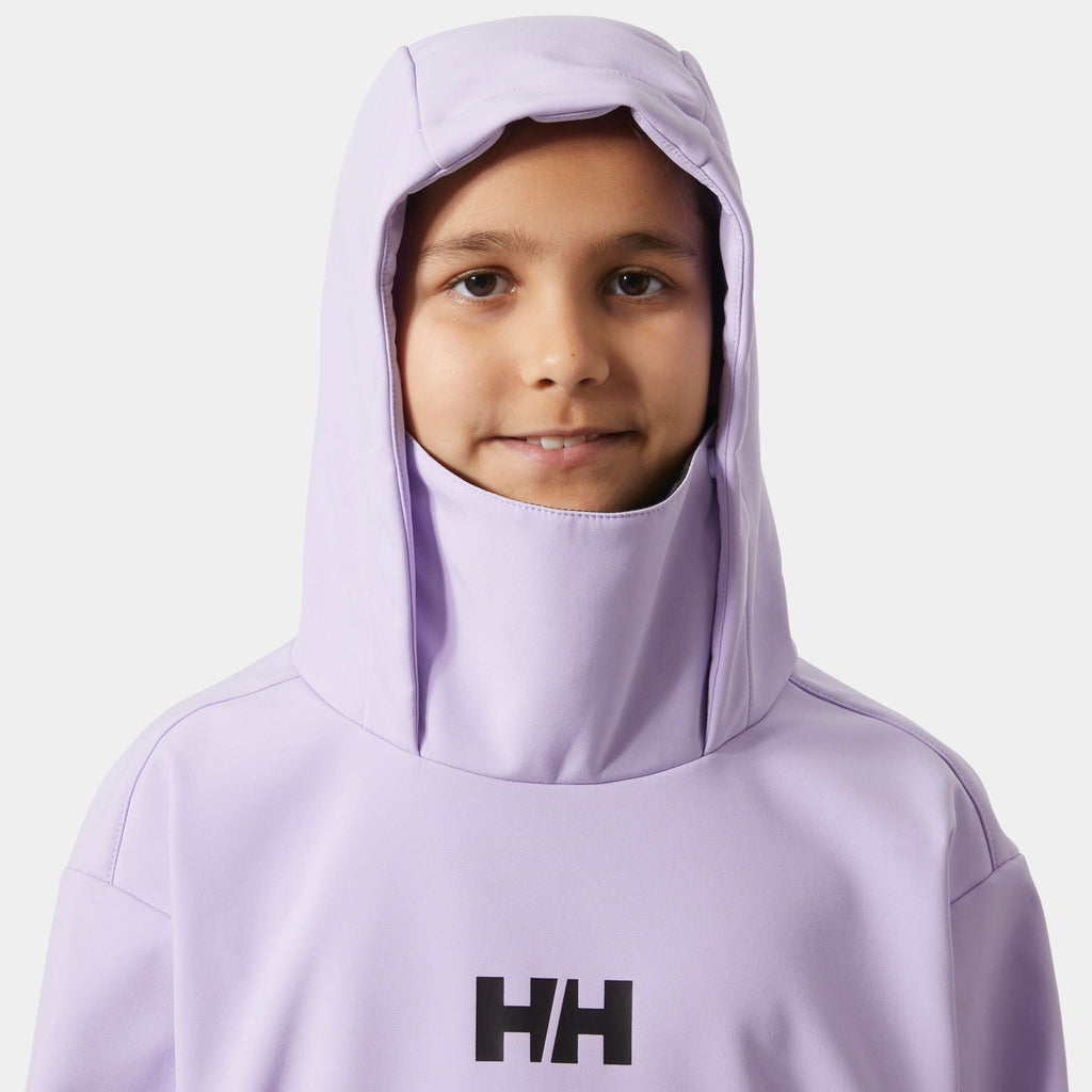 JR POWDER SOFTSHELL HOODIE, BRIGHT LAVE, 164/14