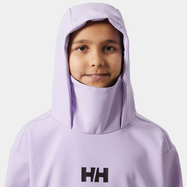 JR POWDER SOFTSHELL HOODIE, BRIGHT LAVE, 164/14