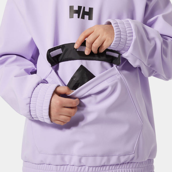 JR POWDER SOFTSHELL HOODIE, BRIGHT LAVE, 164/14