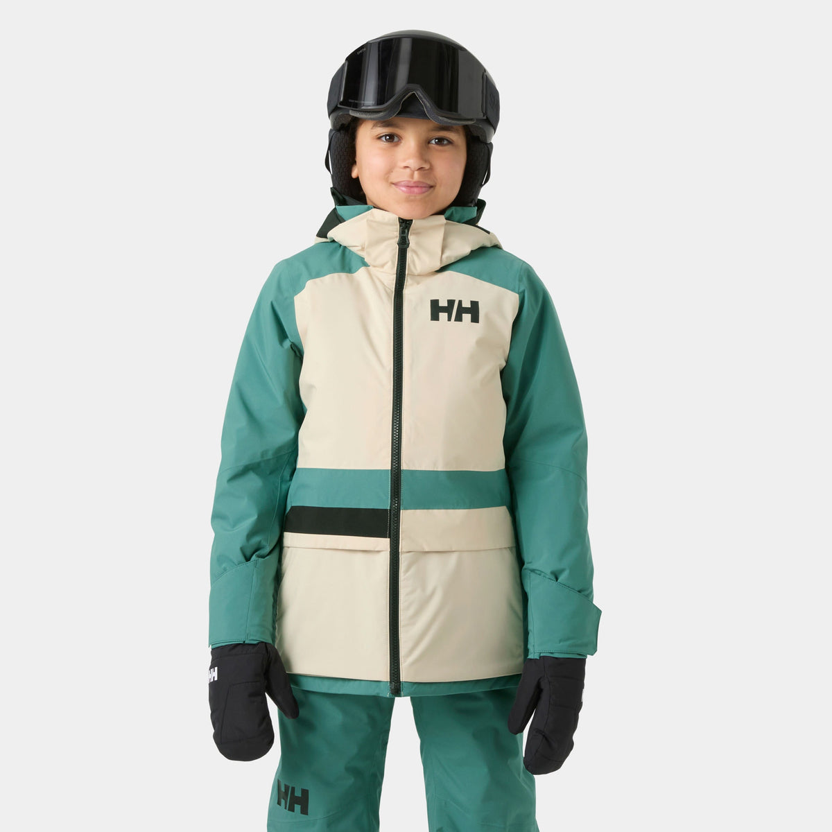 JR GIRL STELLAR JACKET 20, OPAL GREEN, 140/10