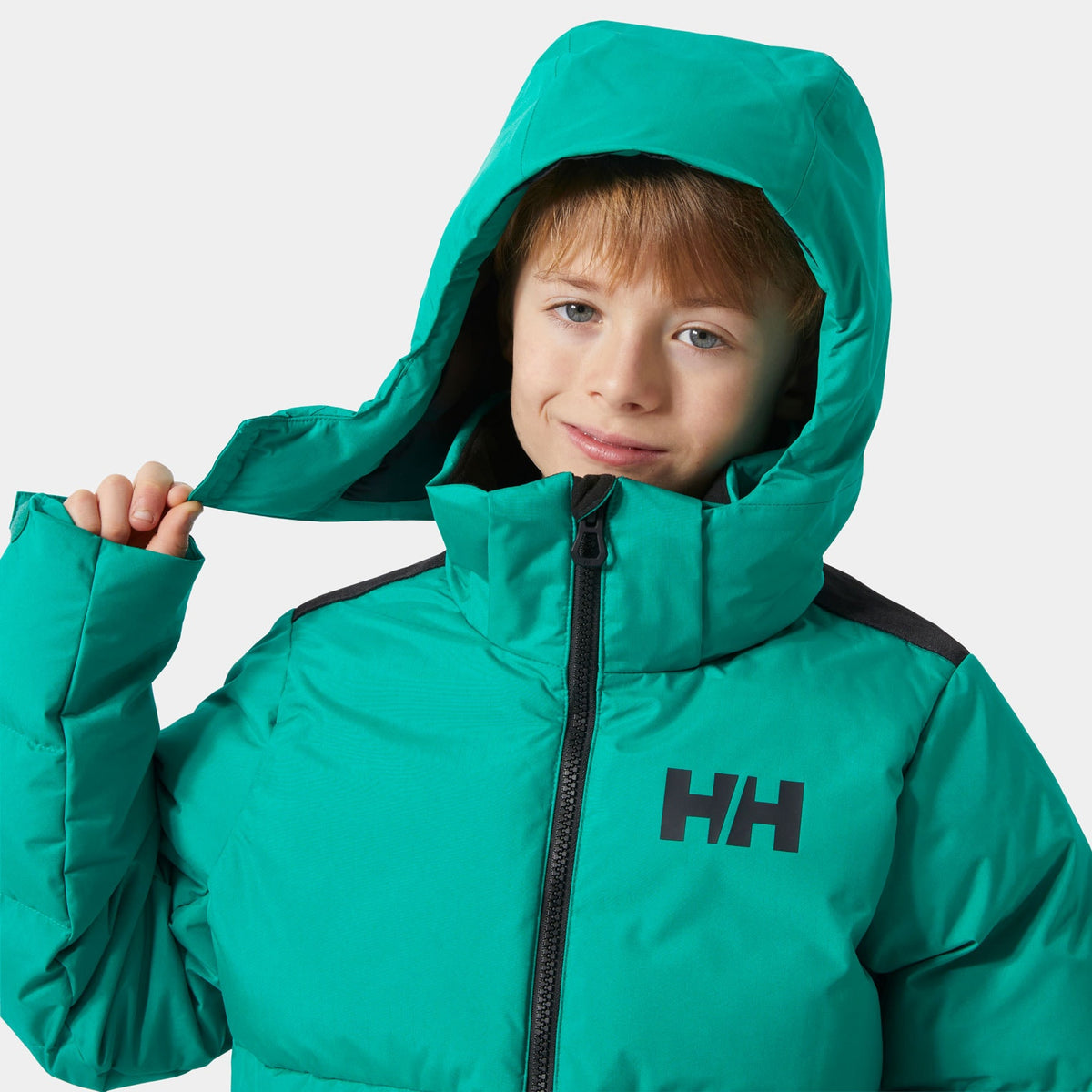 JR KVITFJELL RACE PUFFY JACKET, SIGNAL GREE, 152/12