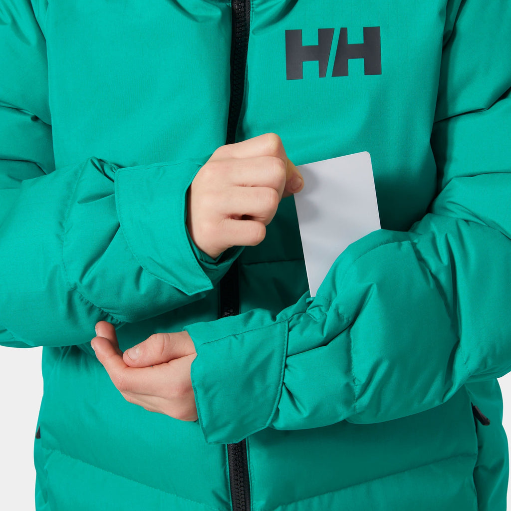 JR KVITFJELL RACE PUFFY JACKET, SIGNAL GREE, 152/12