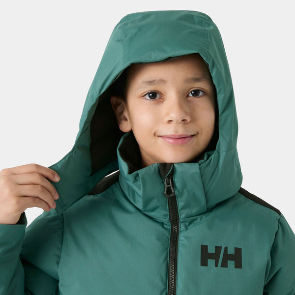 JR KVITFJELL RACE PUFFY JACKET, OPAL GREEN, 140/10