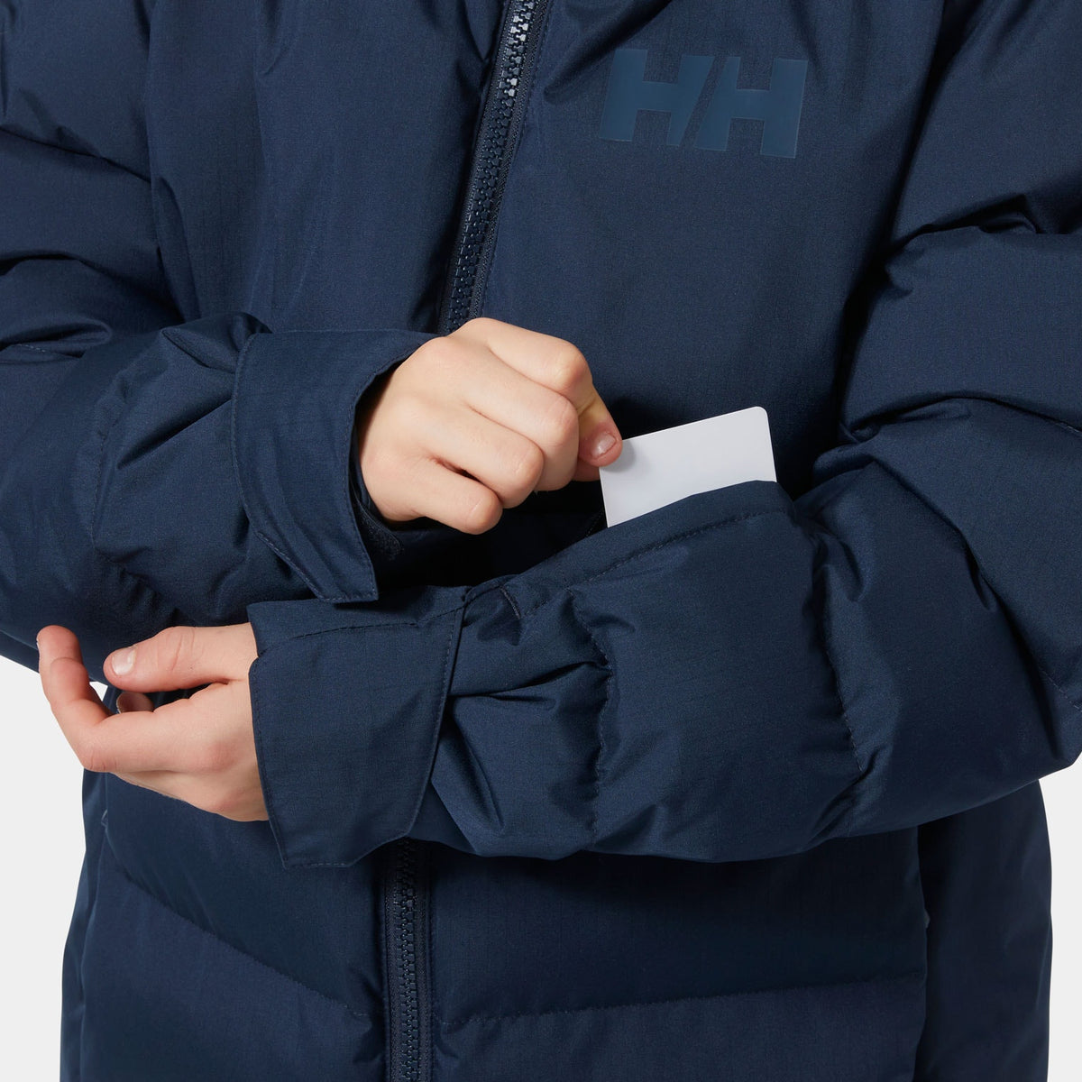 JR KVITFJELL RACE PUFFY JACKET, NAVY, 140/10