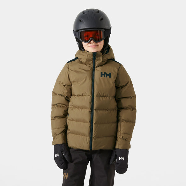 JR KVITFJELL RACE PUFFY JACKET, SEPIA, 140/10