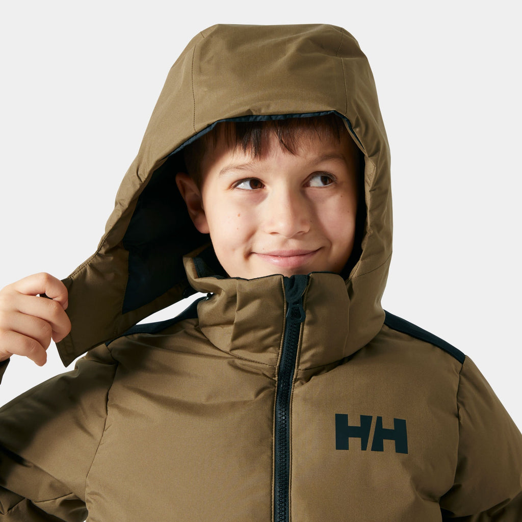 JR KVITFJELL RACE PUFFY JACKET, SEPIA, 140/10