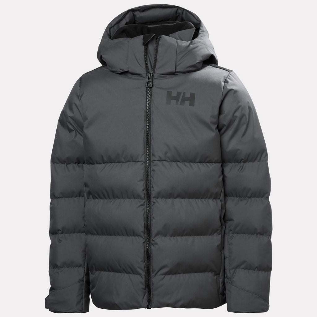 JR KVITFJELL RACE PUFFY JACKET, THUNDER GRE, 140/10