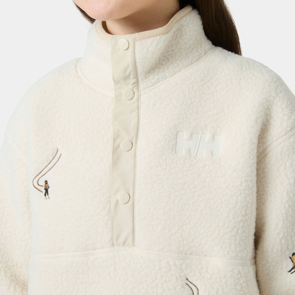 JR FROSTY PILE SWEATER, CREAM EMB, 140/10