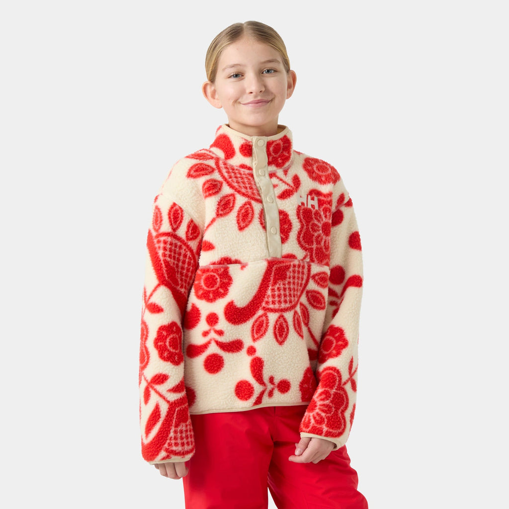 JR FROSTY PILE SWEATER, ALERT RED A, 140/10