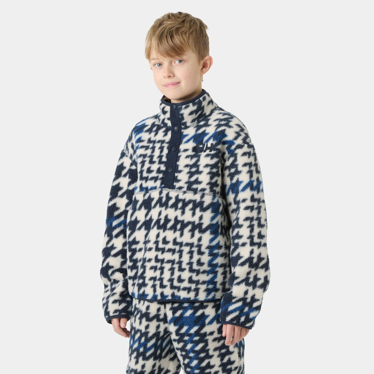 JR FROSTY PILE SWEATER, NAVY AOP, 140/10