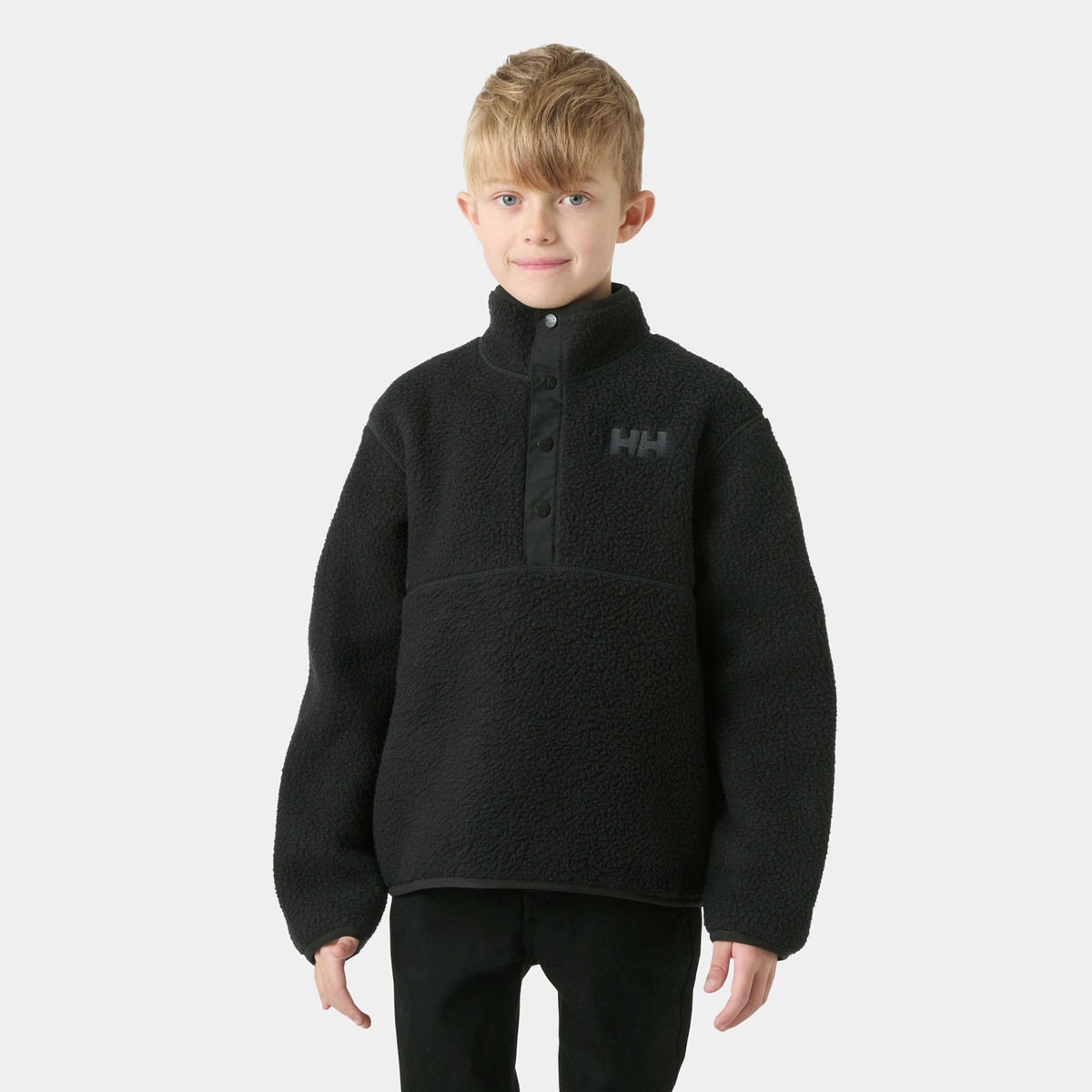 JR FROSTY PILE SWEATER, BLACK, 140/10