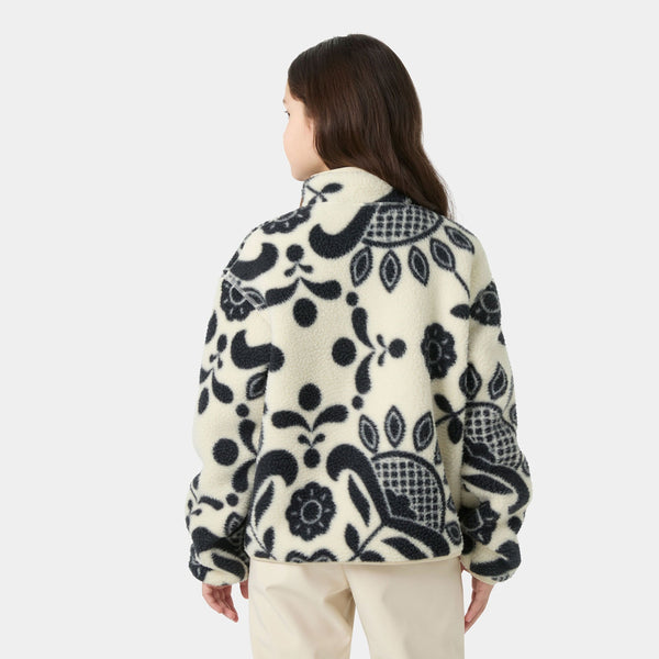 JR FROSTY PILE SWEATER, BLACK/CREAM, 140/10