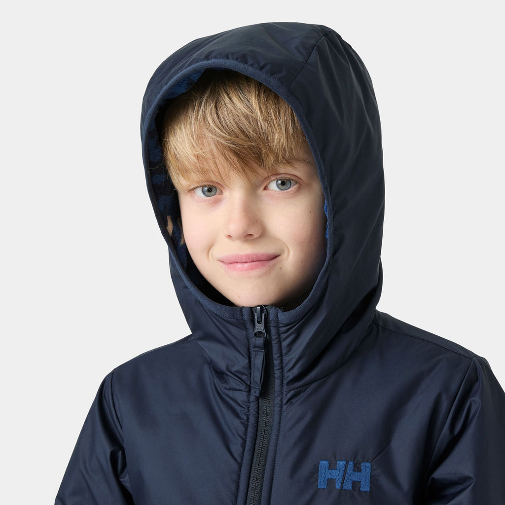 JR CHILL HOODED JACKET, NAVY, 140/10