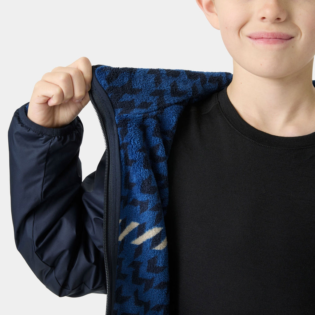 JR CHILL HOODED JACKET, NAVY, 140/10