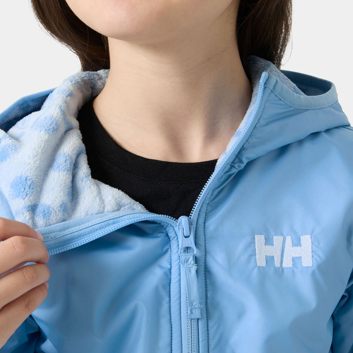 JR CHILL HOODED JACKET, BRIGHT BLUE, 140/10