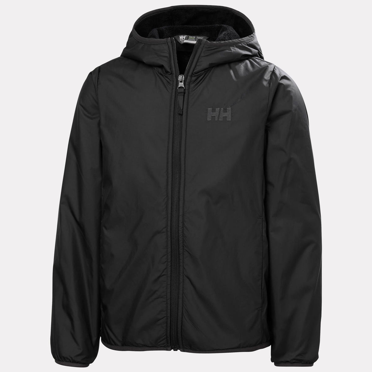 JR CHILL HOODED JACKET, BLACK, 140/10