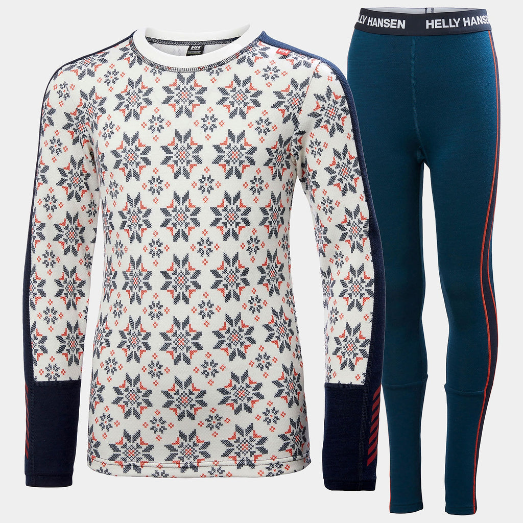 JR GRAPHIC LIFA MERINO SET, NAVY, 152/12