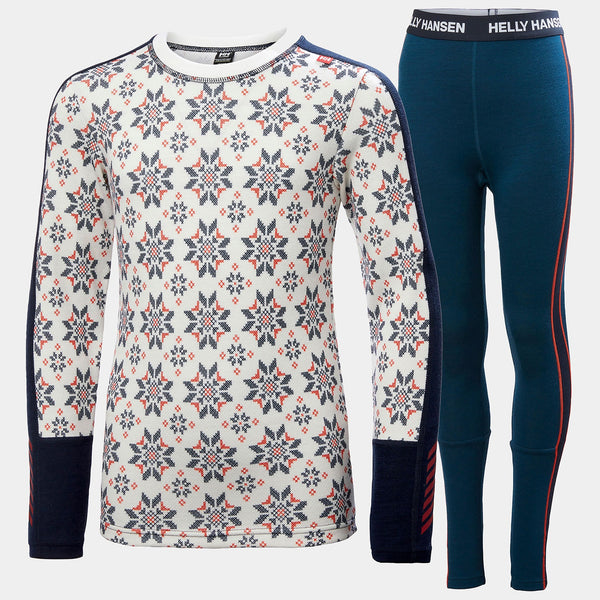 JR GRAPHIC LIFA MERINO SET, NAVY, 152/12