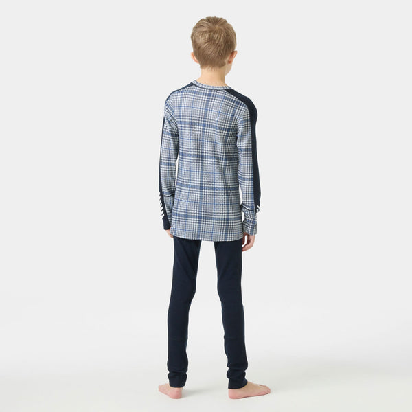 JR GRAPHIC LIFA MERINO SET, NAVY AOP, 140/10