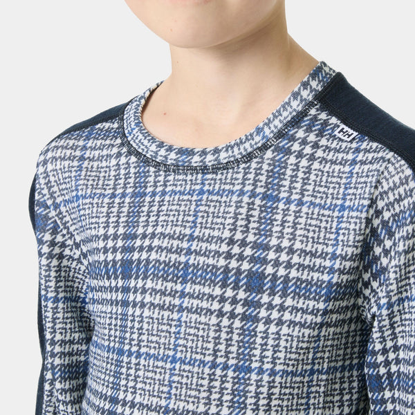 JR GRAPHIC LIFA MERINO SET, NAVY AOP, 140/10