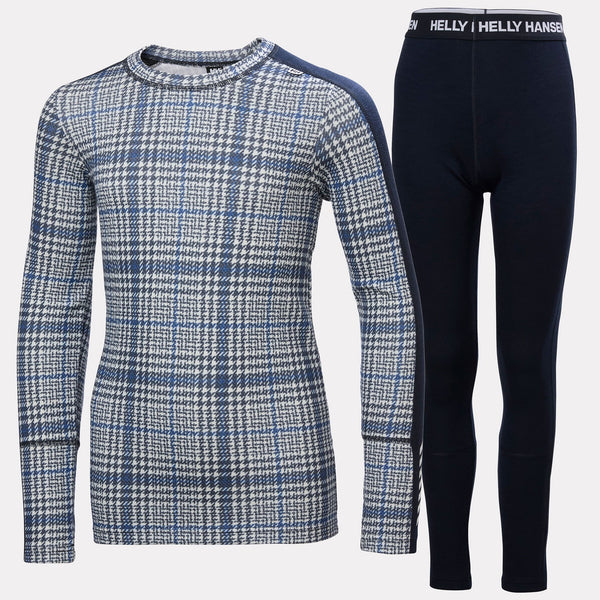 JR GRAPHIC LIFA MERINO SET, NAVY AOP, 140/10