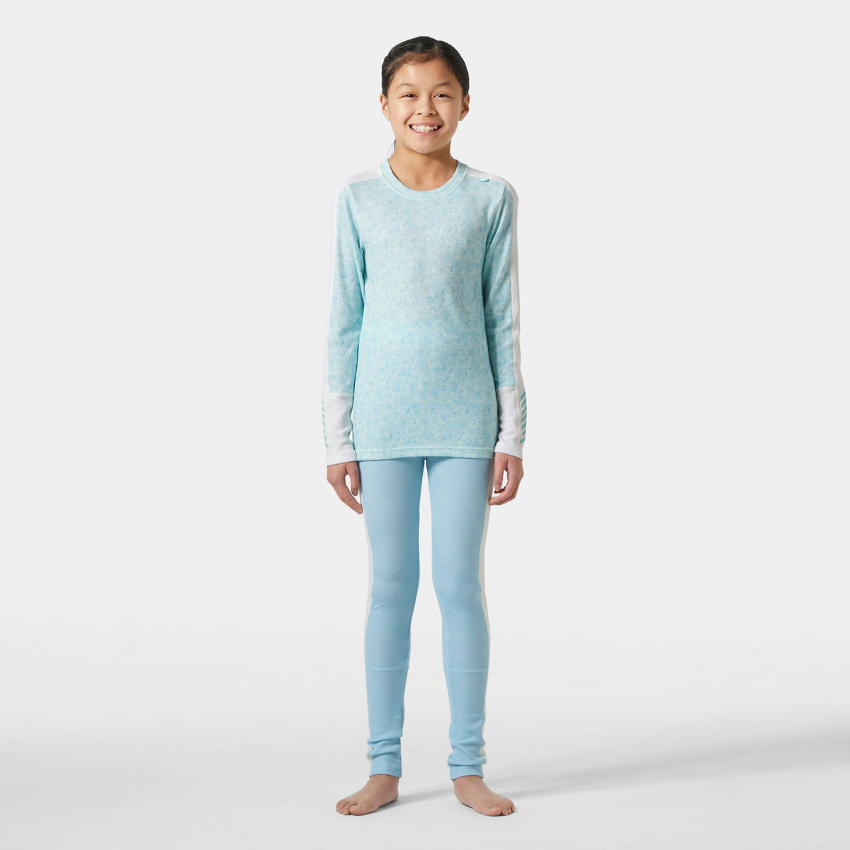 JR GRAPHIC LIFA MERINO SET, LIGHT CYAN, 164/14