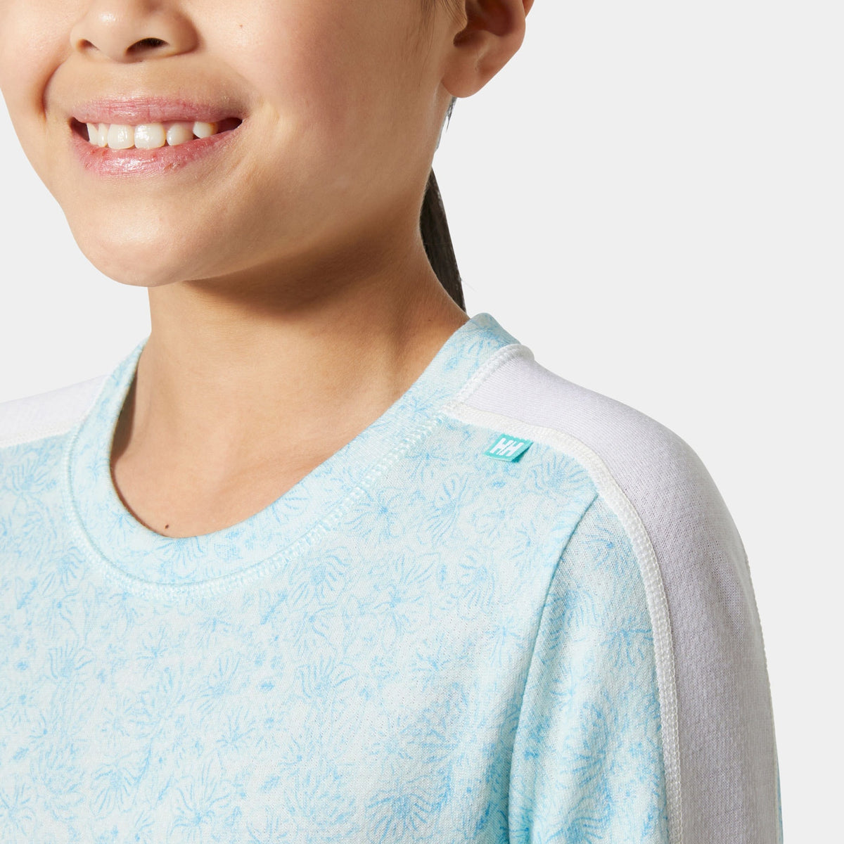 JR GRAPHIC LIFA MERINO SET, LIGHT CYAN, 164/14
