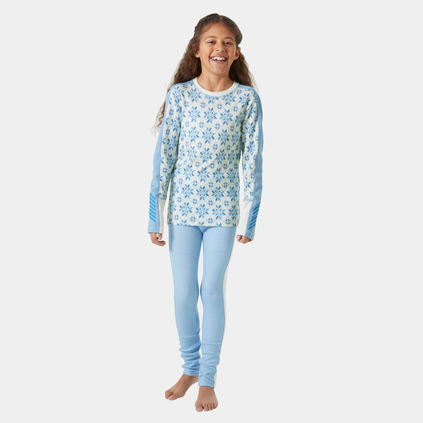 JR GRAPHIC LIFA MERINO SET, BRIGHT BLUE, 164/14