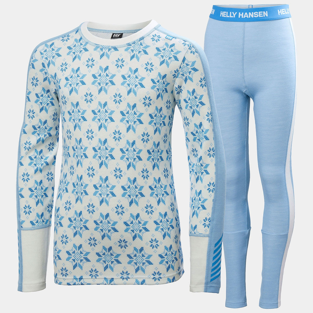JR GRAPHIC LIFA MERINO SET, BRIGHT BLUE, 164/14