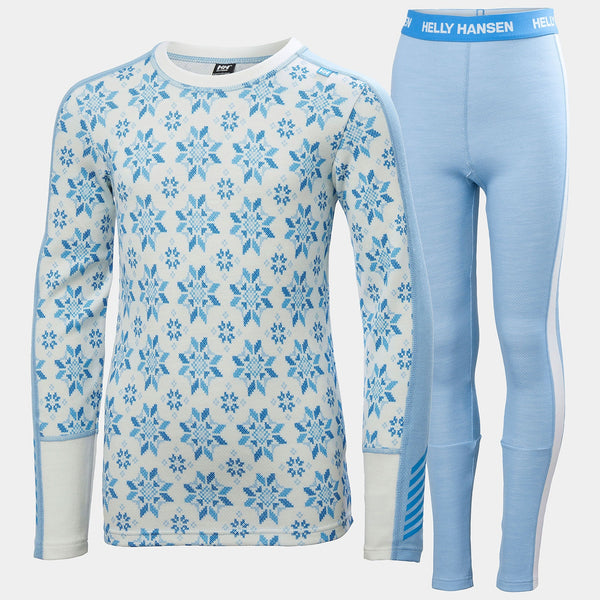 JR GRAPHIC LIFA MERINO SET, BRIGHT BLUE, 164/14