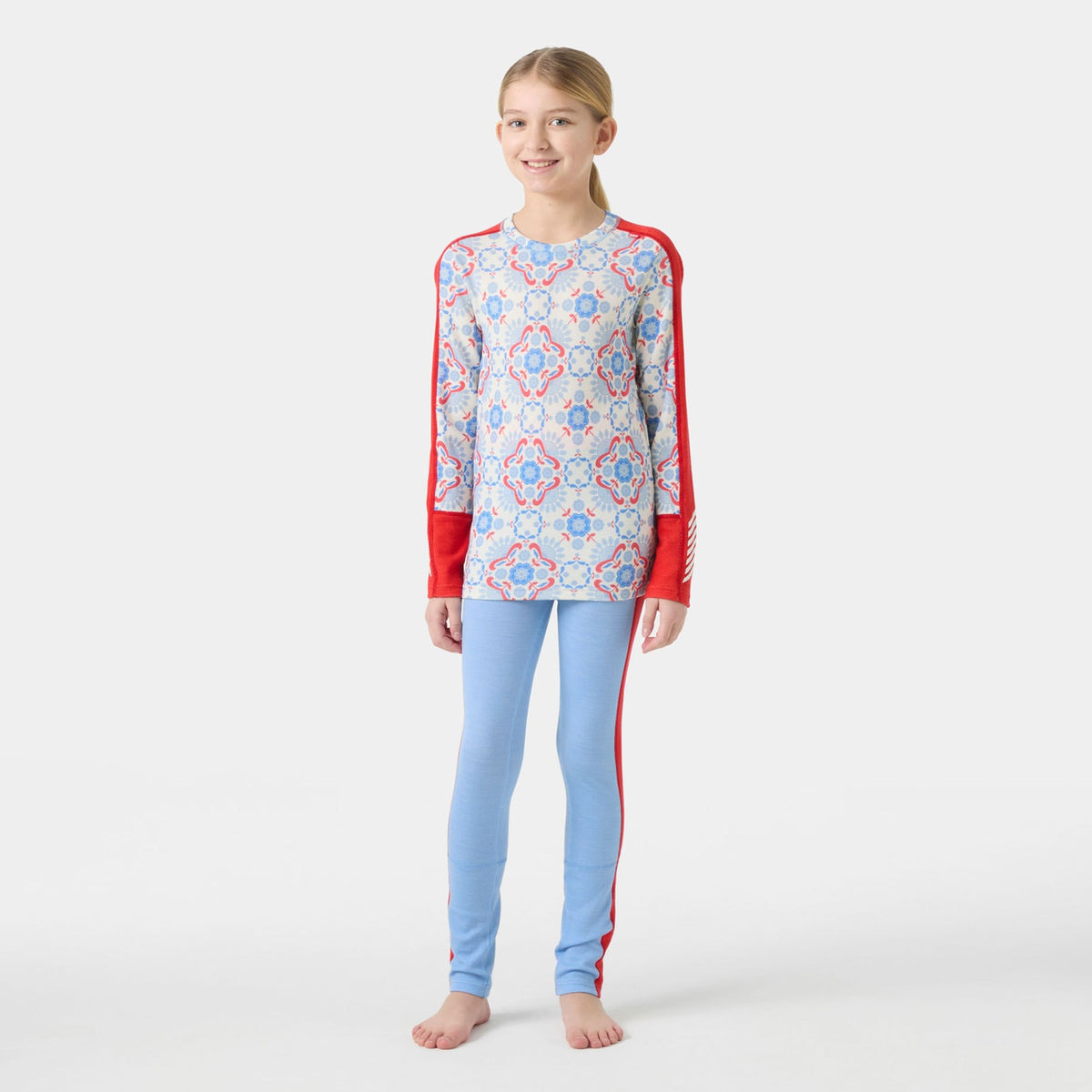 JR GRAPHIC LIFA MERINO SET, BRIGHT BLUE, 140/10