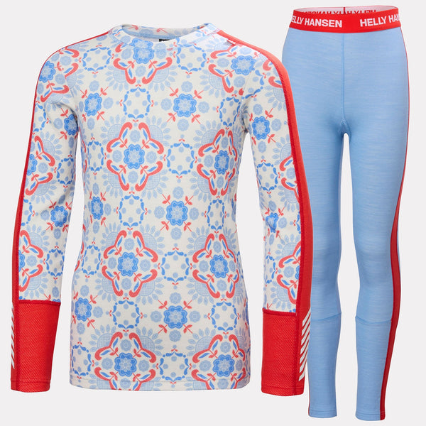 JR GRAPHIC LIFA MERINO SET, BRIGHT BLUE, 140/10