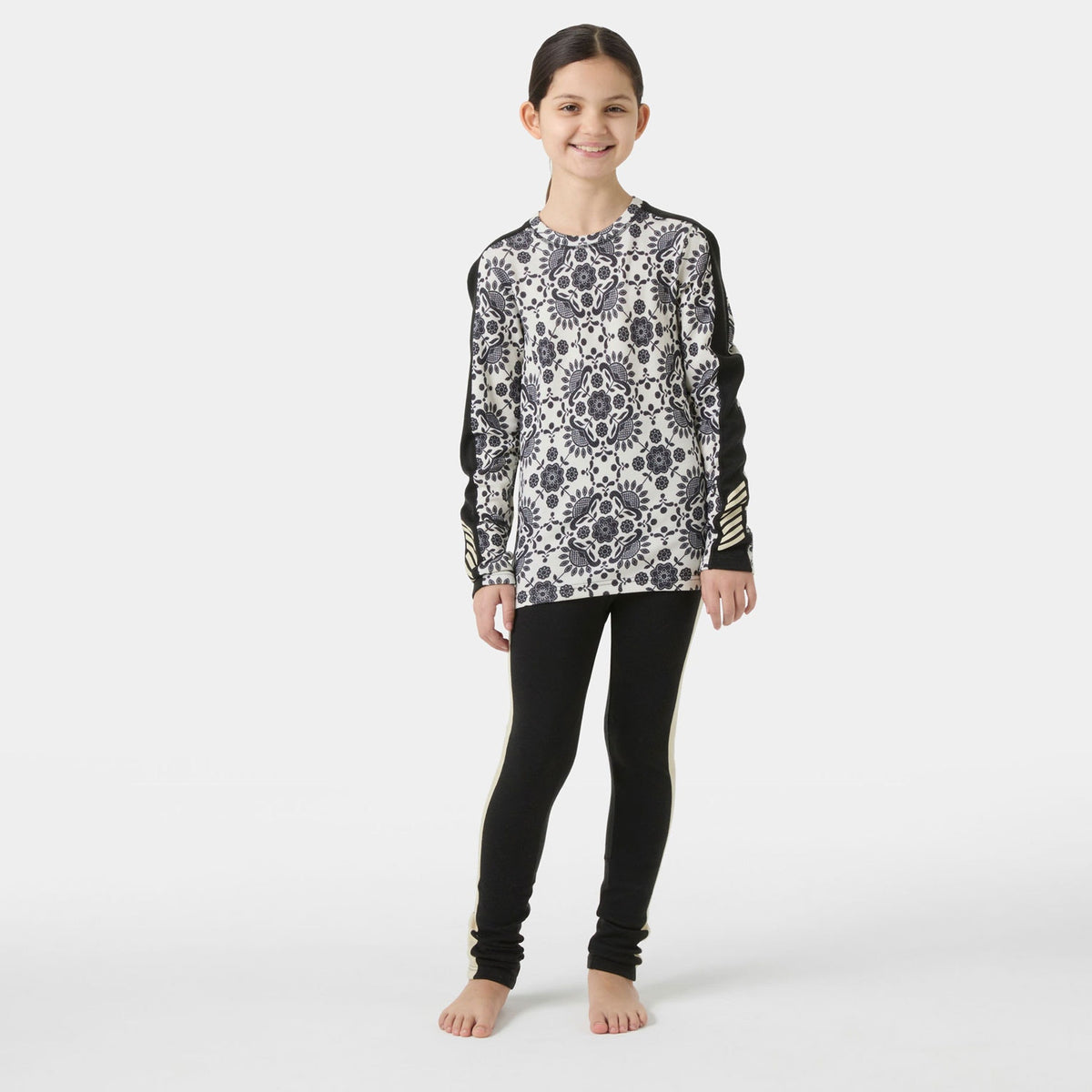 JR GRAPHIC LIFA MERINO SET, BLACK AOP, 140/10