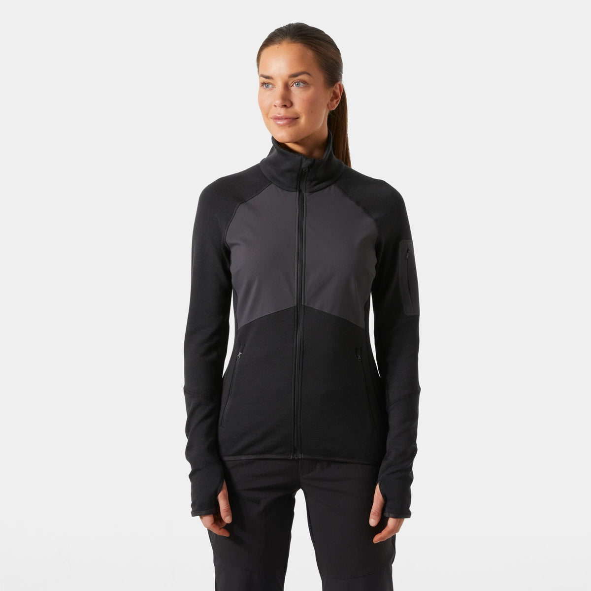 W LIFA MERINO MIDLAYER, BLACK, L