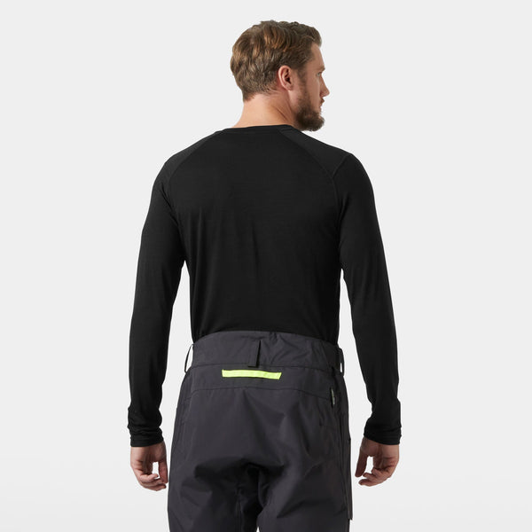 HH DURAWOOL LS HENLEY, BLACK, XXL