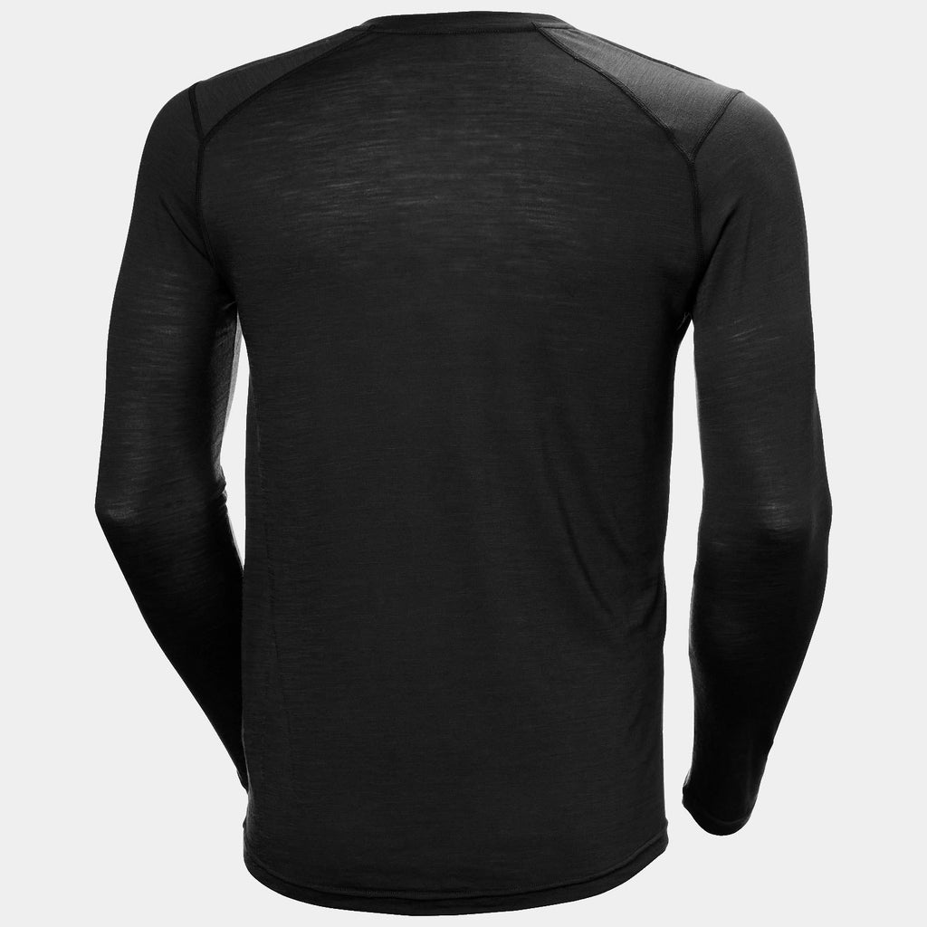 HH DURAWOOL LS HENLEY, BLACK, XXL