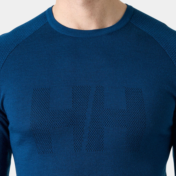 LIFA MERINO KNITEVO CREW, DARK BLUE, XXL