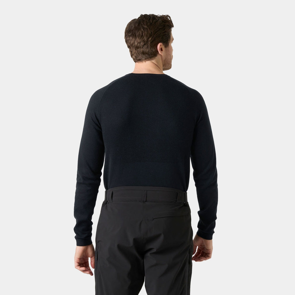 LIFA MERINO KNITEVO CREW, BLACK, XXL