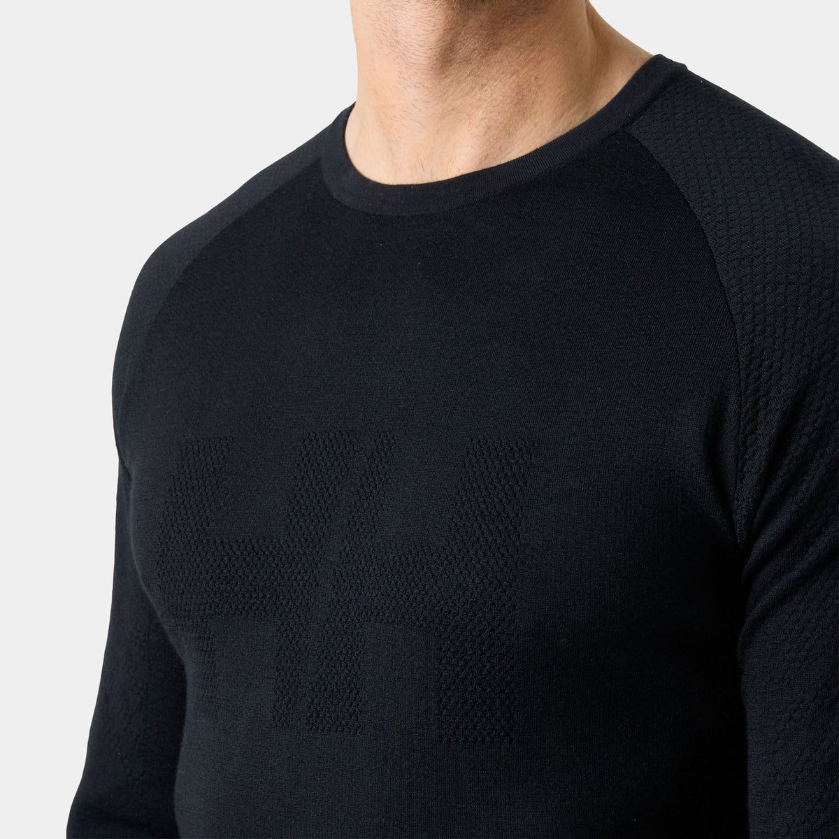 LIFA MERINO KNITEVO CREW, BLACK, XXL