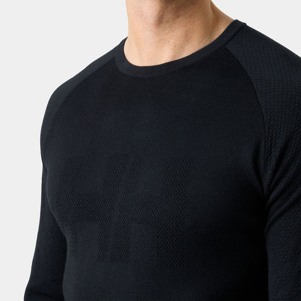 LIFA MERINO KNITEVO CREW, BLACK, XXL