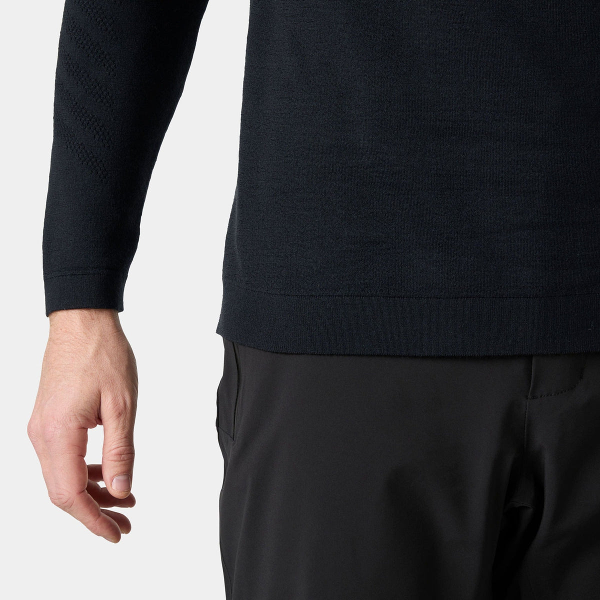 LIFA MERINO KNITEVO CREW, BLACK, XXL