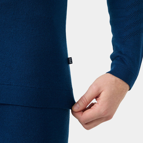 LIFA MERINO KNITEVO 1/2 ZIP, DARK BLUE, XXL