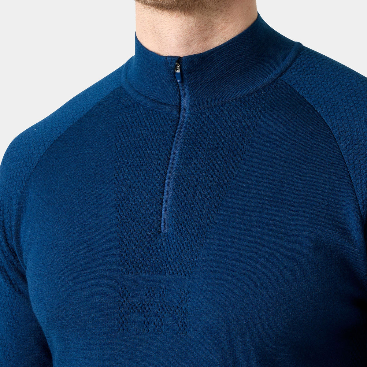 LIFA MERINO KNITEVO 1/2 ZIP, DARK BLUE, XXL