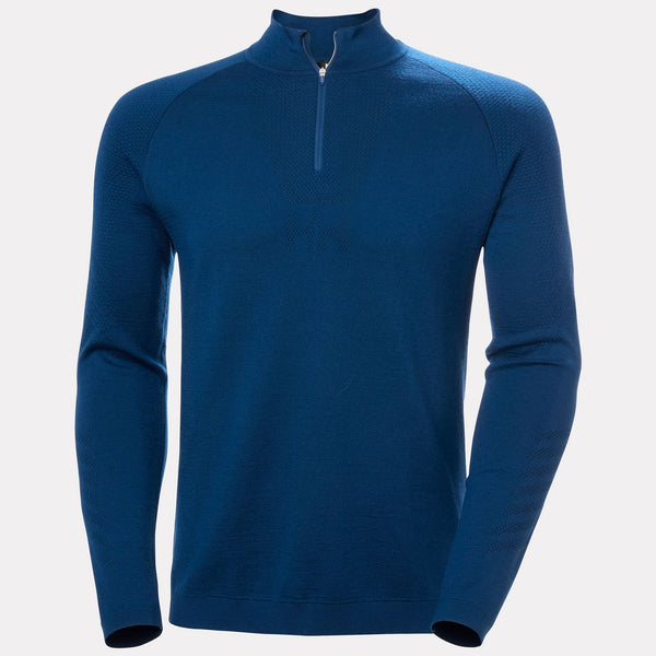 LIFA MERINO KNITEVO 1/2 ZIP, DARK BLUE, XXL